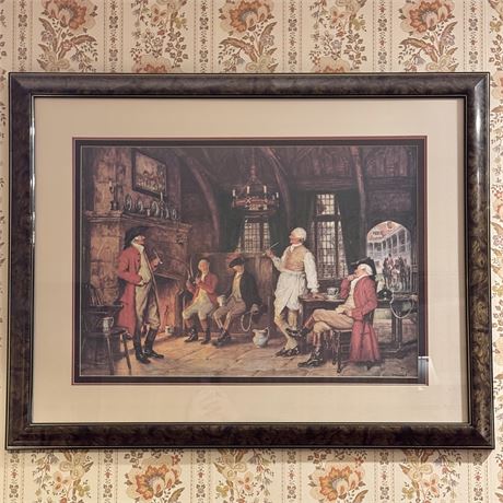 Founding Fathers Colonial Scene Framed Art Print - Approx. 36 x 28"