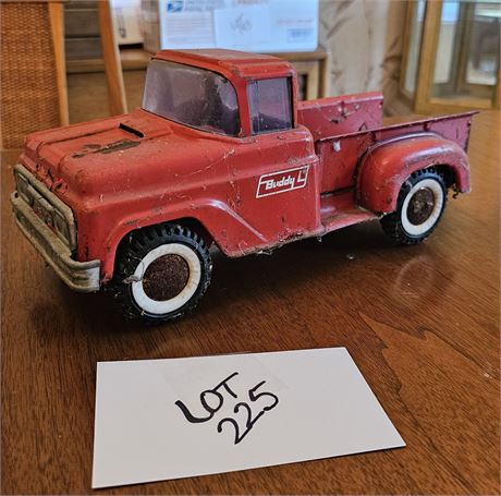 Buddy L Vintage Red Metal Pickup Truck