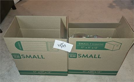 Boxes of Misc Items – Photo Albums, Plug-Ins, Cards, Playing Cards, and More