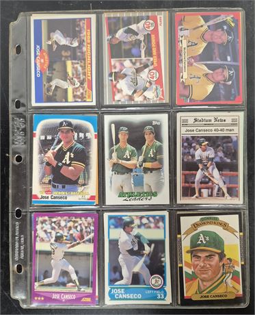 Jose Canseco Card Lot
