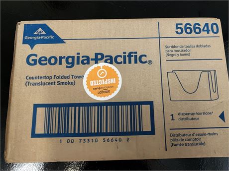Georgia-Pacific 56640 Translucent Smoke Countertop Folded Towel Dispenser