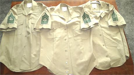 3 Military Uniform Shirts