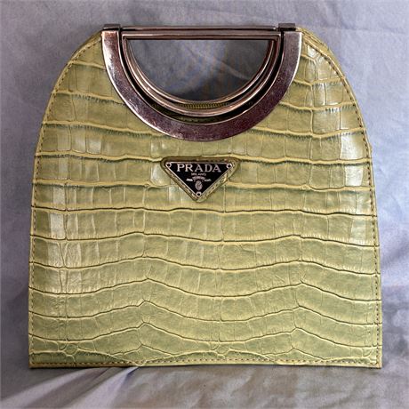 Prada Authentic Green Crocodile Handbag