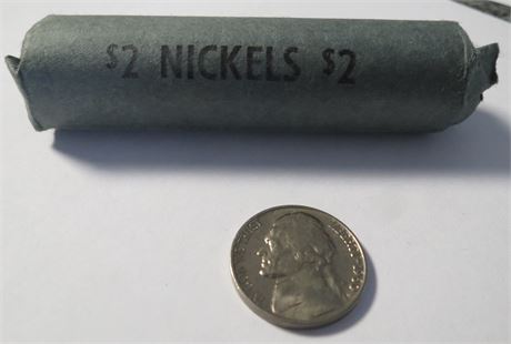 BU 1960P Jefferson Nickels Roll