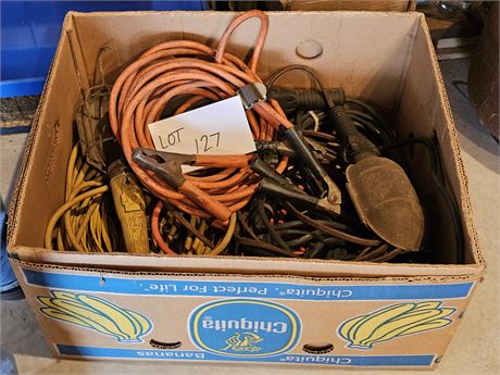 Box of Mixed Heavy Duty Electrical Cords