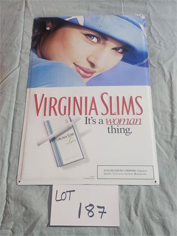 1996 Philip Morris Virginia Slims Advertising Sign