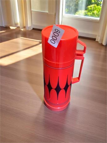 Vintage Red and Black Aladdin Thermos