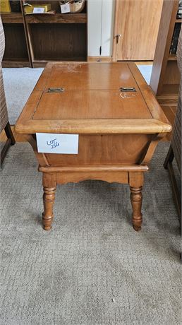 Wood Storage Living Room End Table