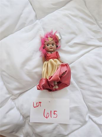 Vintage Celluloid 1940's Carnival Doll