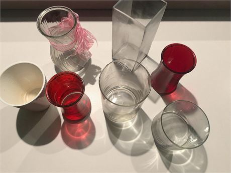 Floral Vase Lot of 7