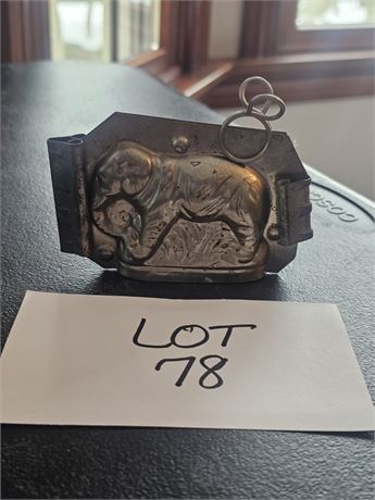 Vintage 2-Piece Metal Chocolate Elephant Mold