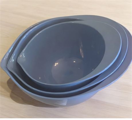 Williams & Sonoma Periwinkle Blue 3 Piece Mixing Bowl Set