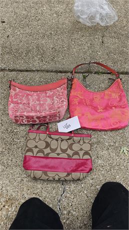 Pink Coach Purse Lot