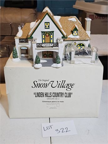 Dept 56 Snow Village 1997 Linden Hills Country Club
