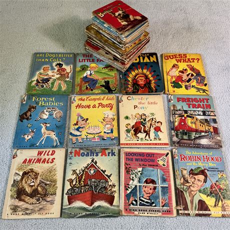 Large Lot of Vintage Rand McNally Children's Books