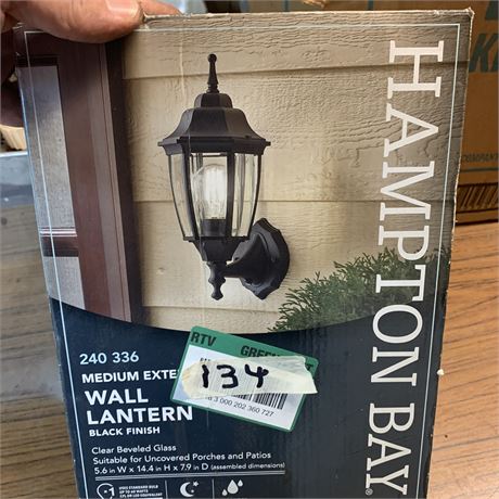 Hampton Bay Wall Lantern Porch Light In Original Box