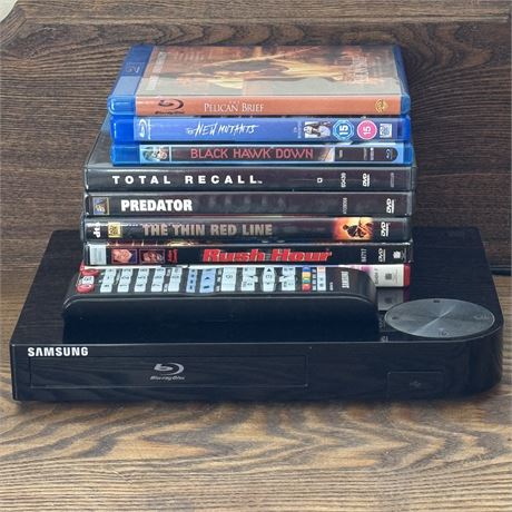 Samsung DVD Player w/ Remote and DVDs