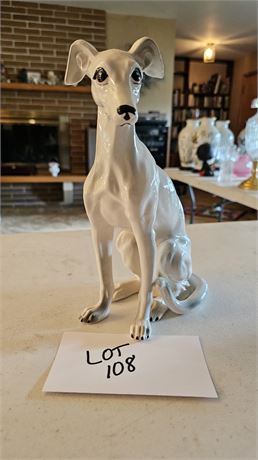 Vintage Porcelain Greyhound Dog Figurine