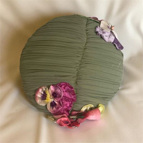 Lemington Green Pillbox Hat From The Halle Bros. Co. Cleveland, Ohio