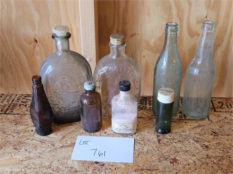 Vintage Bottle Lot - Liquor / Pharm. / Soda & More