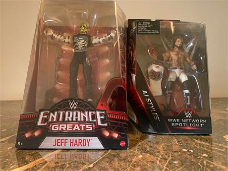 WWE Jeff Hardy Entrance Greats Series & AJ Styles Network Spotlight Figures