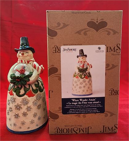 Jim Shore "Where Wonder Awaits" Snowman Figurine