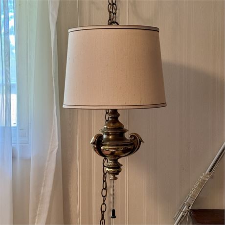 Mid-Century Stiffel Brass Swag Lamp
