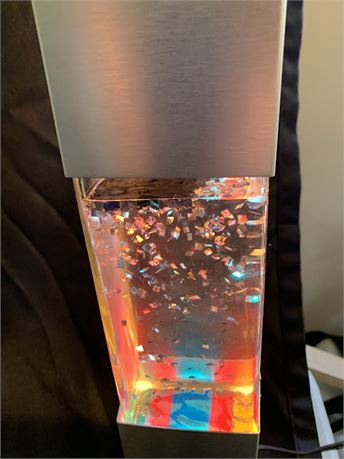 Square Liquid Germite Glitter Plug In Lamp Tested/Works