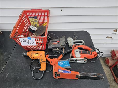 Turbo Jigsaw/Skil Jig Saw/Shop Source Electric Drill/Clincher Stapler & More