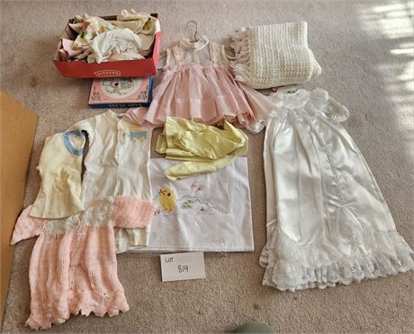 Mixed Baby Girl Lot - Religious Dresses, Dresses, Onesies, Blankets & More