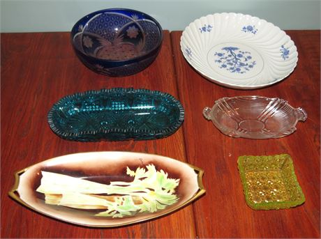 Glass Bowls, Trays, etc