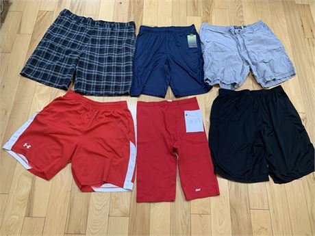 Men's Shorts Lot Size L & XL - American Rag, Under Armour, Heat Gear & More