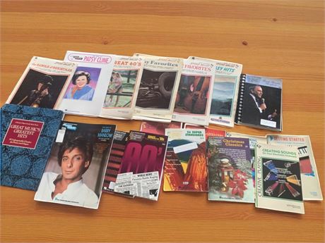 Music Songbook Lot - Barry Manilow, Frank Sinatra, Patsy Cline, Christmas & More