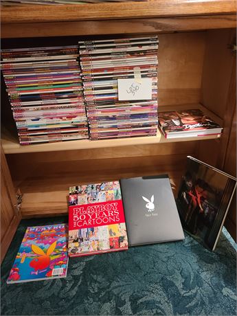 Large Collection of Playboy Adult Magazines & Collectors Books