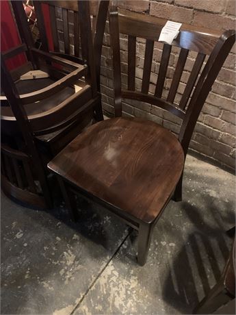Slat-Back Wood Restaurant/Dining/Schoolhouse Chairs (Set of 4)