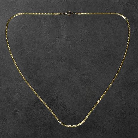18k Yellow Gold Necklace, 18" - 3.84g