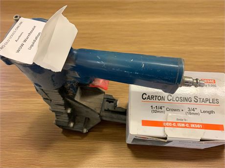 Air Stapler Tool & Staples Lot