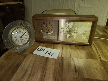 General Electric - Electric World Clock & Elegance Glass Quartz Clock