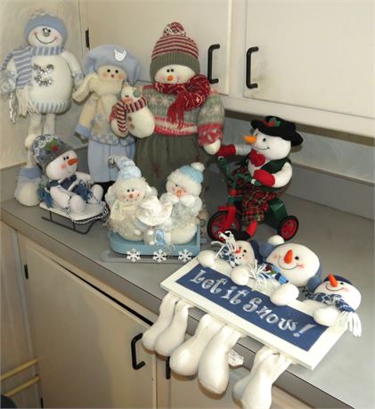 Plush Snowman Decorations