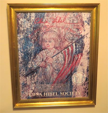 Edna Hibel Society Framed Poster