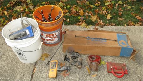 Mixed Lot of Concrete Tools, Hardware, Etc