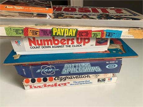 Board Game Lot - Payday, Numbers Up, Battling Spaceships, Twister & More