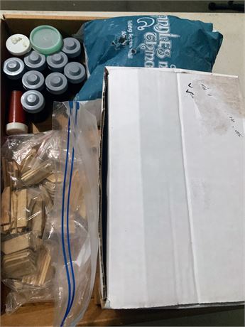 Vintage Hobby/Crafting Supply Lot - Paints, Wood & More