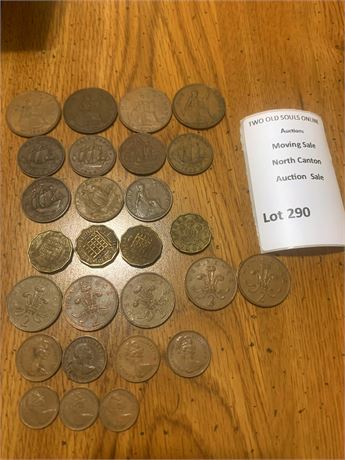 British Coin Lot of 27 - Penny, 2 Pence, Half Penny, 3 Pence Denominations