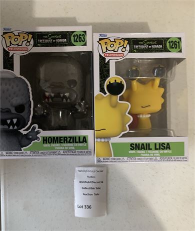 The Simpsons Funko POP! Vinyl Figures  Homerzilla #1263 & Snail Lisa #1261