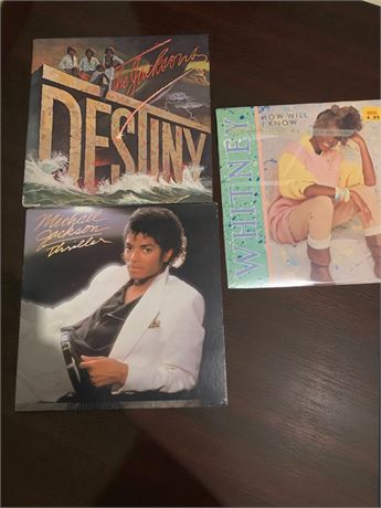 Michael Jackson Thriller, The Jacksons - Destiny, Whitney Houston Album Lot