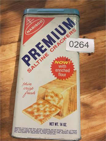 Vintage Premium Nabisco Saltine Crackers Collectible Metal Tin