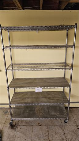 Heavy Duty Metal Shelf On Wheels