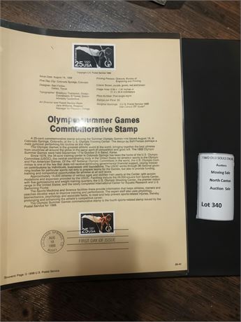 1988 Olympic Summer Games Commemorative Souvenir Stamps In Binder