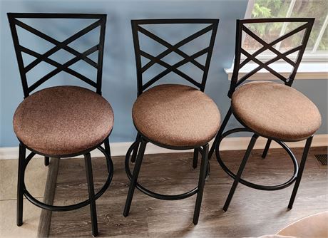 3 Metal Barstools